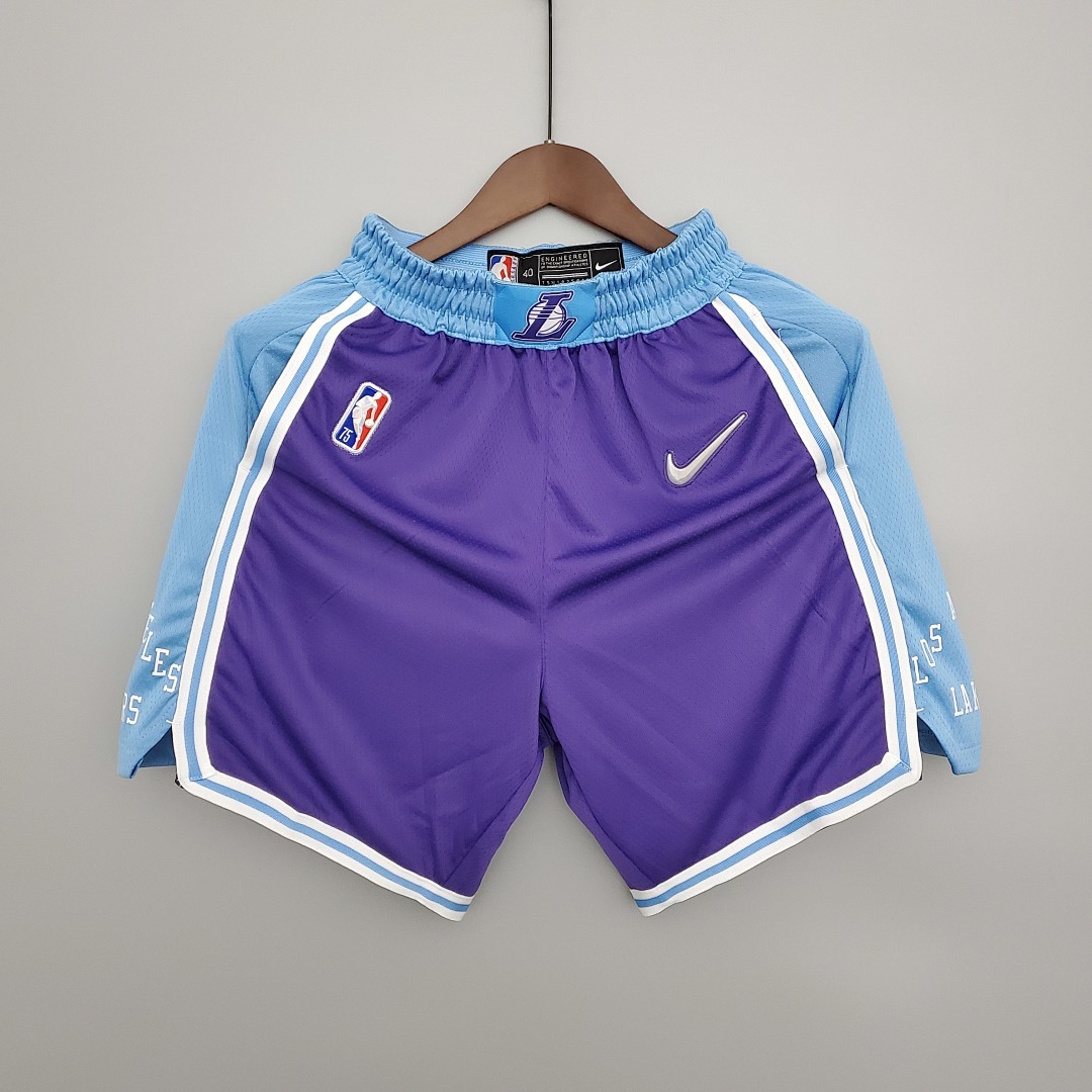2022 Lakers City Edition Purple NBA Shorts S-XXL