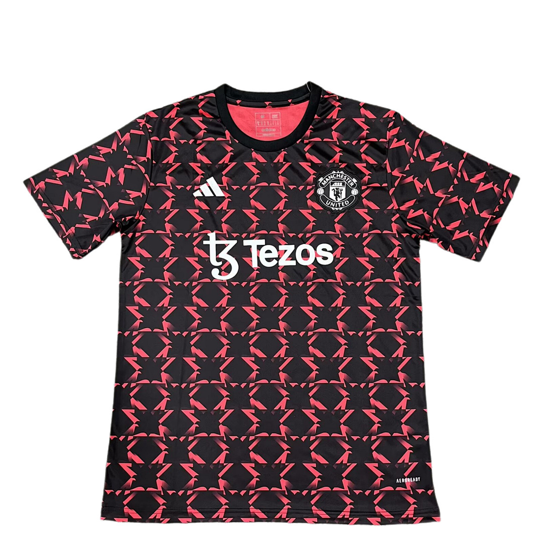 Manchester United 2024/25 Pre-Match Training Jersey Red Black S-XXL