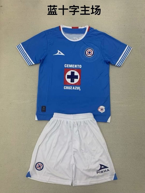 24-25 Cruz Azul Home Kids Soccer Jerseys Yupoo