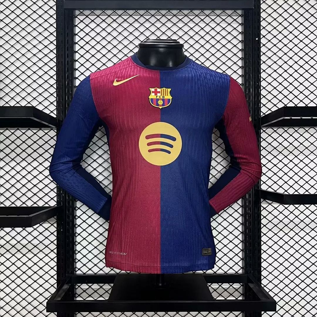 Barcelona 2024/25 Home Long Sleeves Jersey Player Version S-XXL