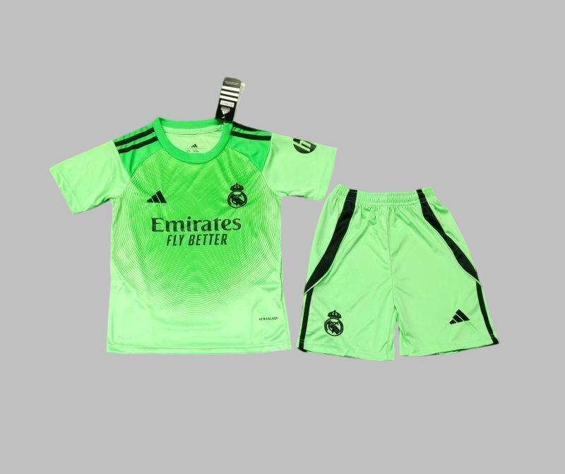 25-26 Real Madrid Goalkeeper Kids Cheap Soccer Jerseys Yupoo
