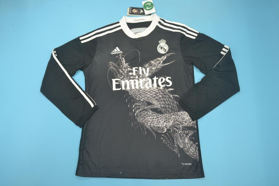 R-eal Ma-drid away black 14-15 long sleeve