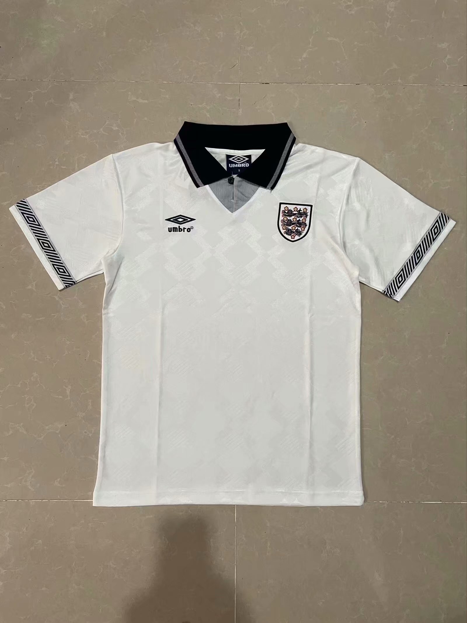 1990 England Home Retro Soccer Jerseys Yupoo