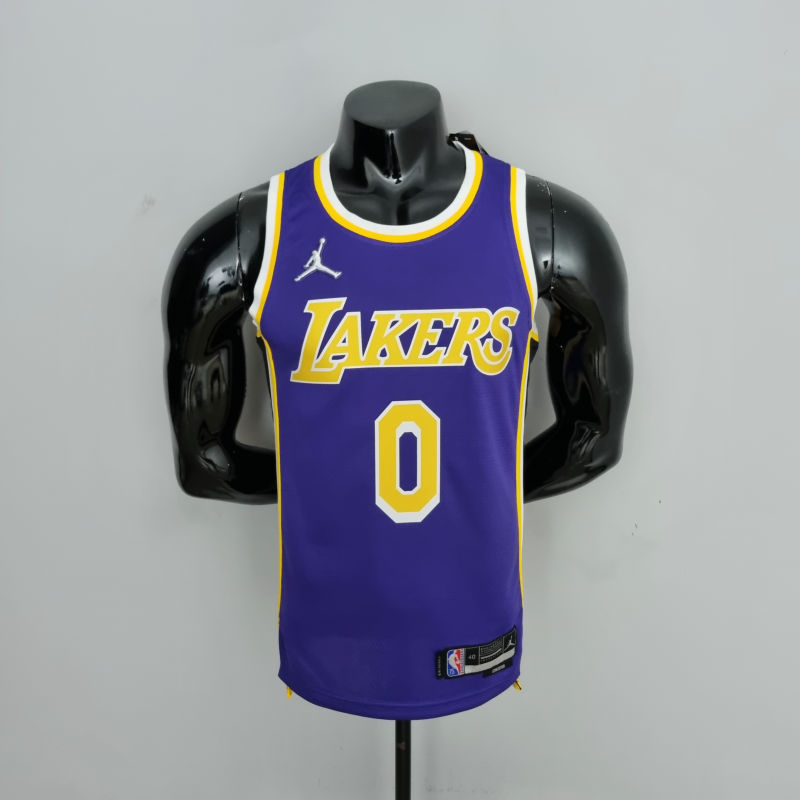 75th Anniversary Westbrook #0 Los Angeles Lakers Jordan Purple NBA Jersey S-XXL