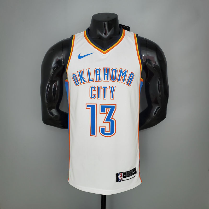 GEORGE#13 Thunder White NBA Jersey S-XXL