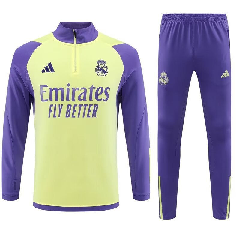 23-24 Real Madrid Adults And Kids Long Sleeve Training Suit Yupoo