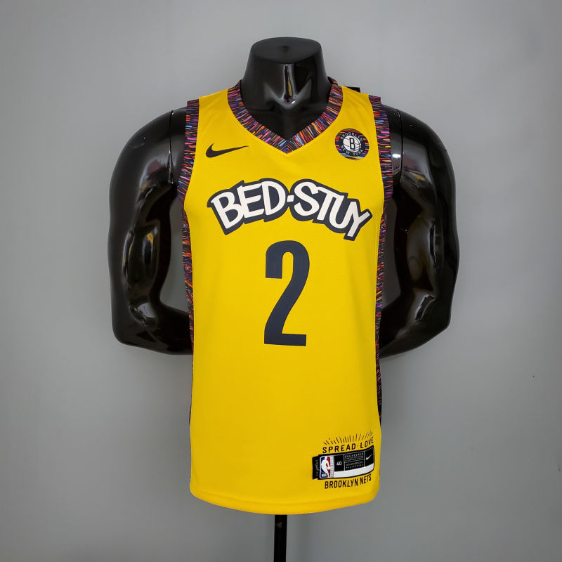 GRIFFIN#2 Brooklyn Nets Commemorative Edition Yellow NBA jersey Size S-XXL