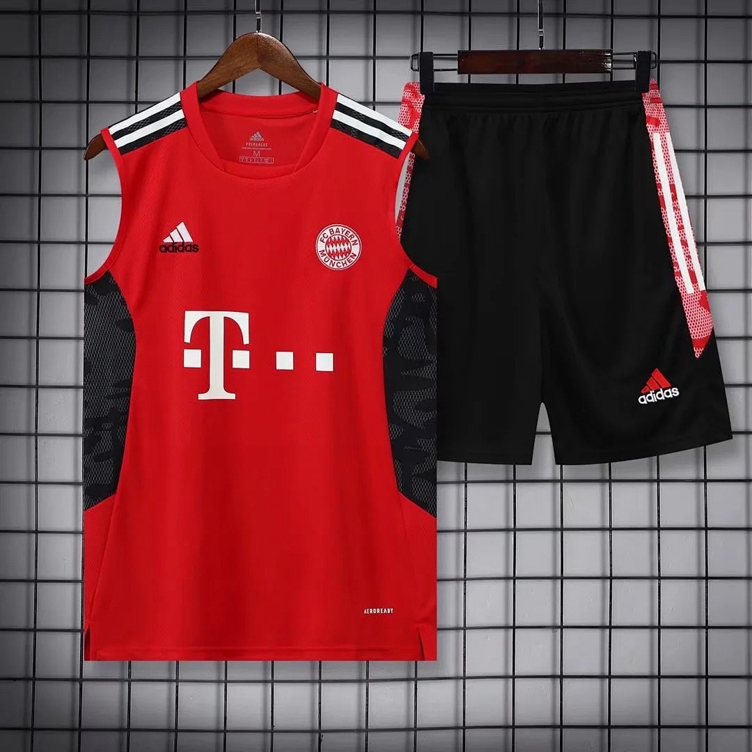 22/23 Bayern Munich pre-match training suit red vest S-XXL