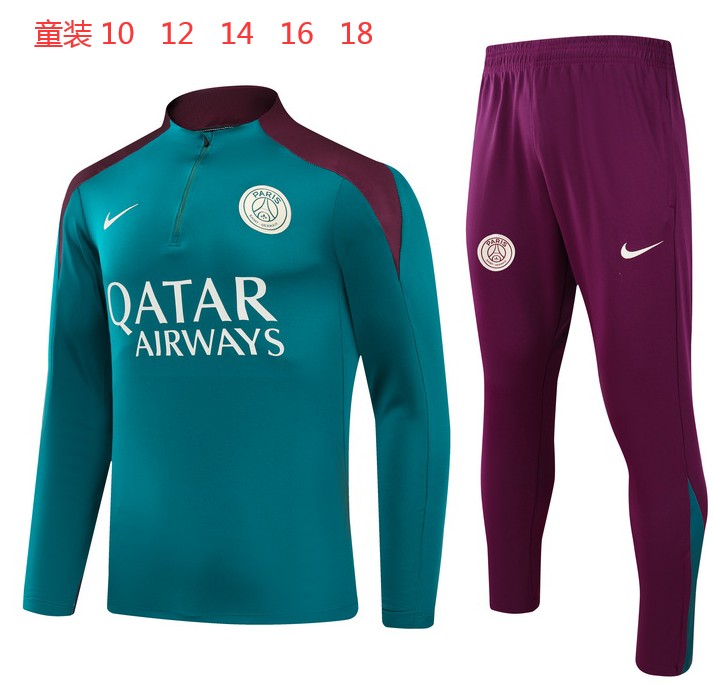 24-25 Paris Kids Long Sleeve Training Suit Yupoo