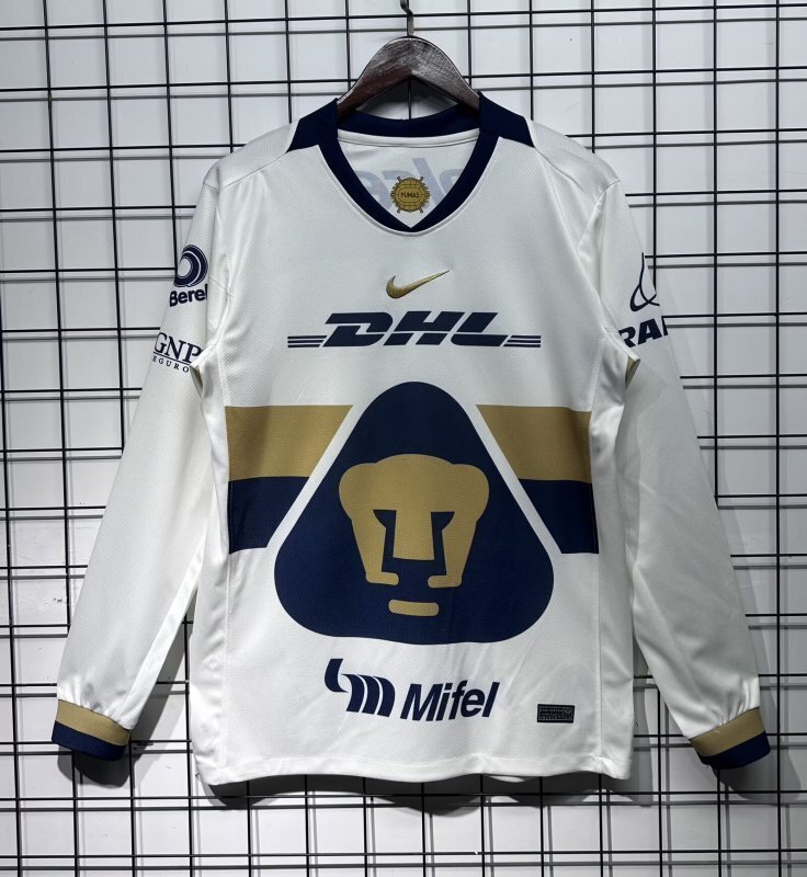 25-26 Pumas Home Long Sleeve Cheap Soccer Jerseys Yupoo