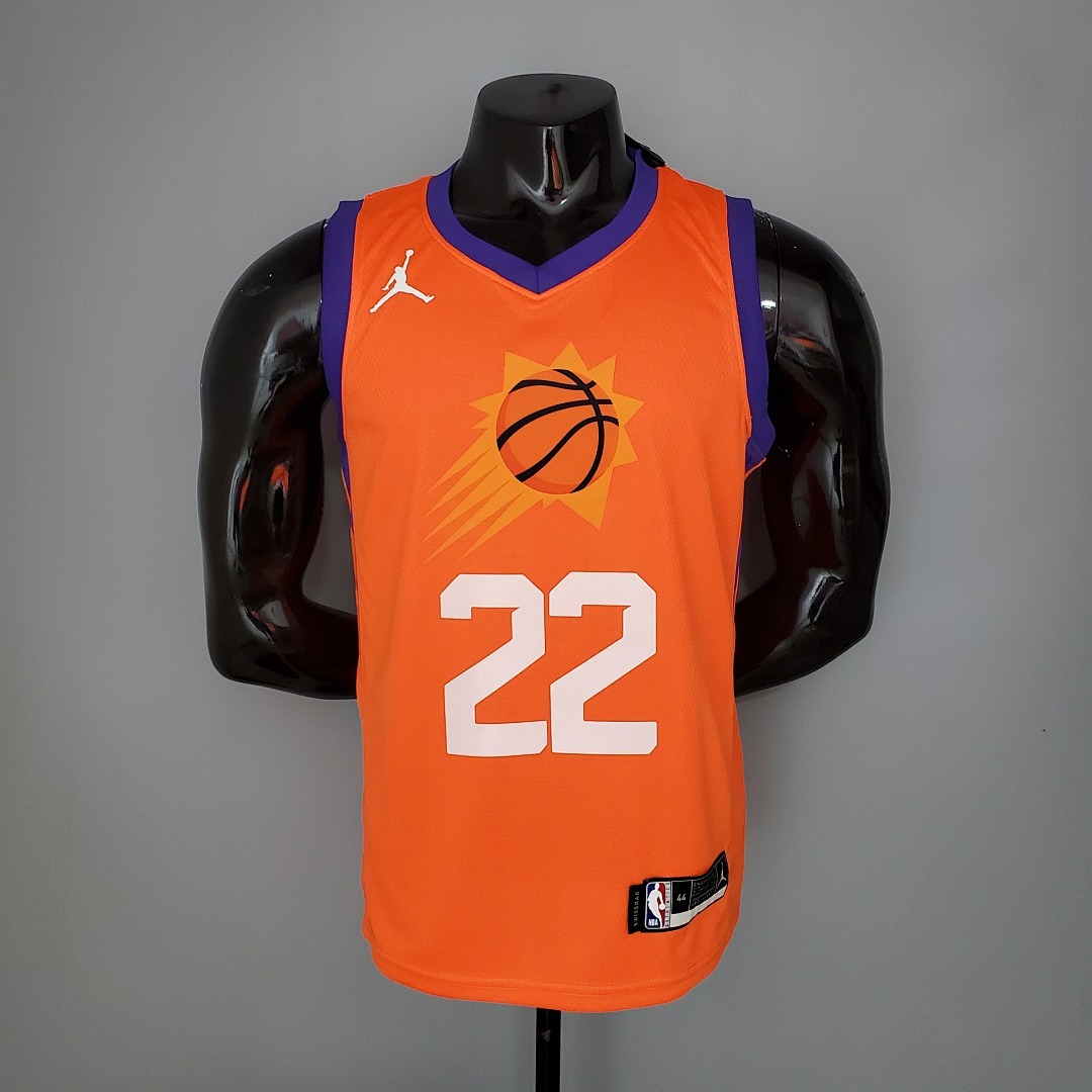 2021 AYTON#22 Suns Jordan Theme Orange NBA Jersey S-XXL
