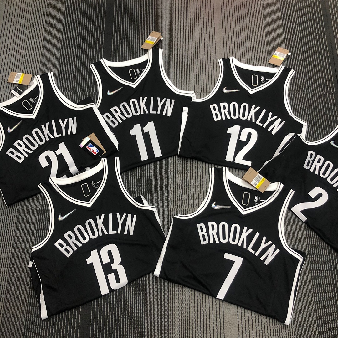 75th Anniversary Nets Black NBA Jersey S-XXL