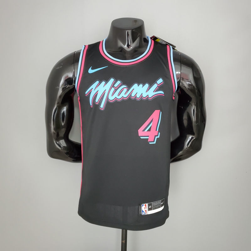 OLADIPO#4  Miami Heat V-neck black NBA jersey Size S-XXL