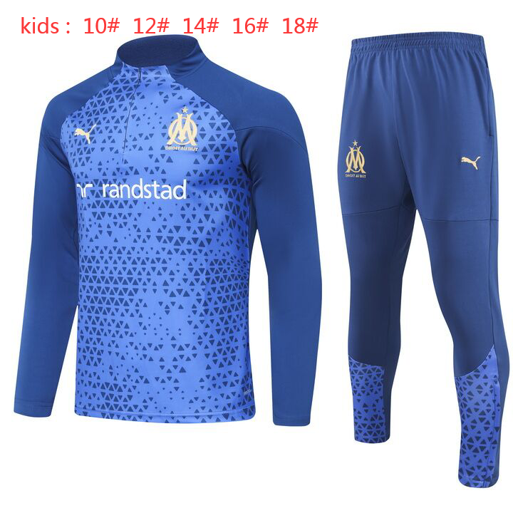 23-24 Marseille Kids Long Sleeve Training Suit Yupoo
