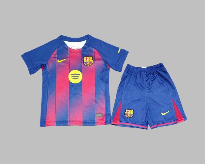 25-26 Barc Home Kids Cheap Soccer Jerseys Yupoo