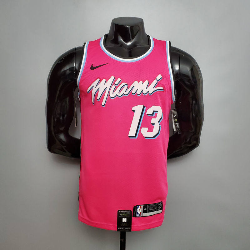 ADEBAYO#13 Miami Heat V-neck pink NBA jersey Size XS-XXL