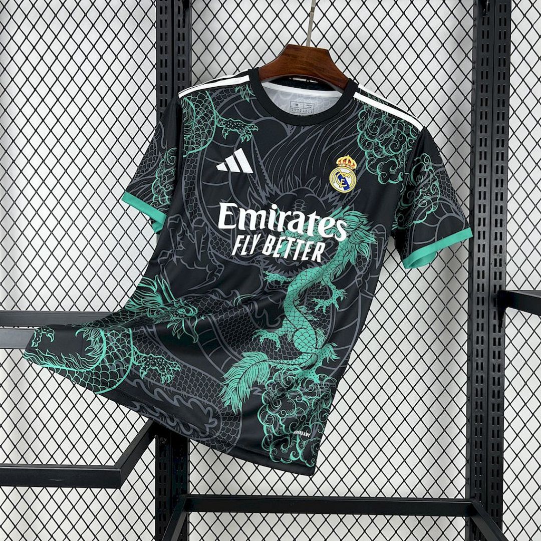 Real Madrid 2025/26 Green and Black Dragon Special Edition Jersey