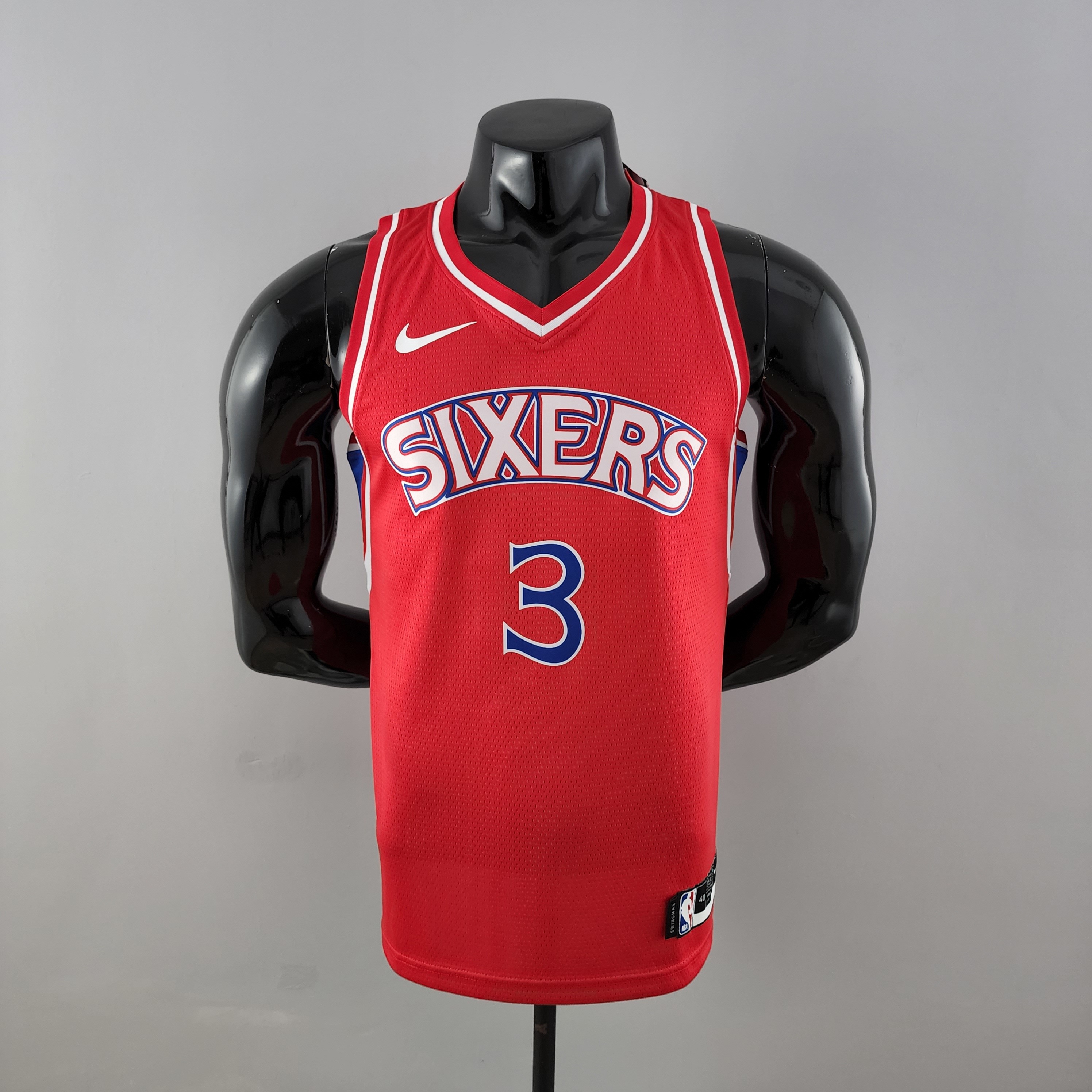 Rookie Philadelphia 76ers Iverson #3 red NBA Jersey S-XXL