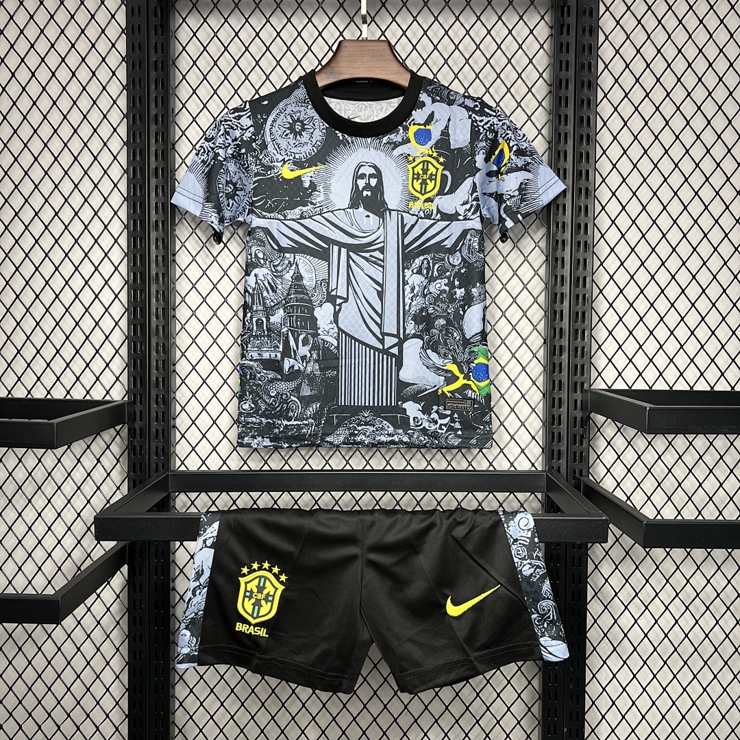 Brazil 2024/25 Special Edition Gray Kids Kit