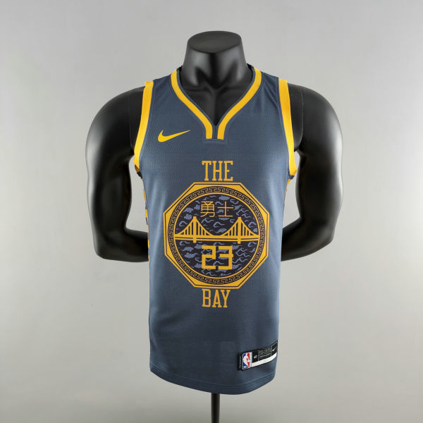 2018 GREEN #23 Golden State Warriors Grey NBA Jersey S-XXL