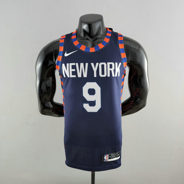 New York Knicks Barrett #9 Striped NBA Jersey S-XXL