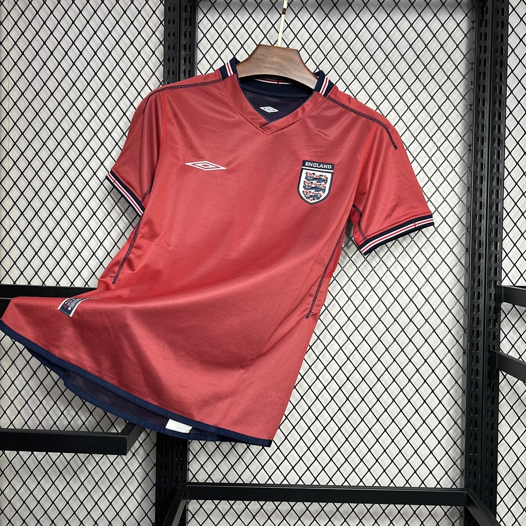 England 2002 Away Retro Jersey (Double-sided)