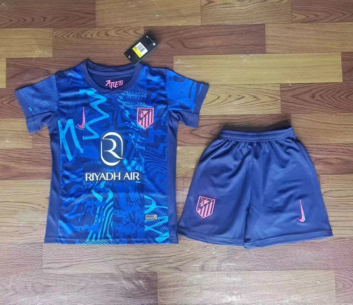 24-25 Atletico Madrid Third Kids Soccer Jerseys Yupoo