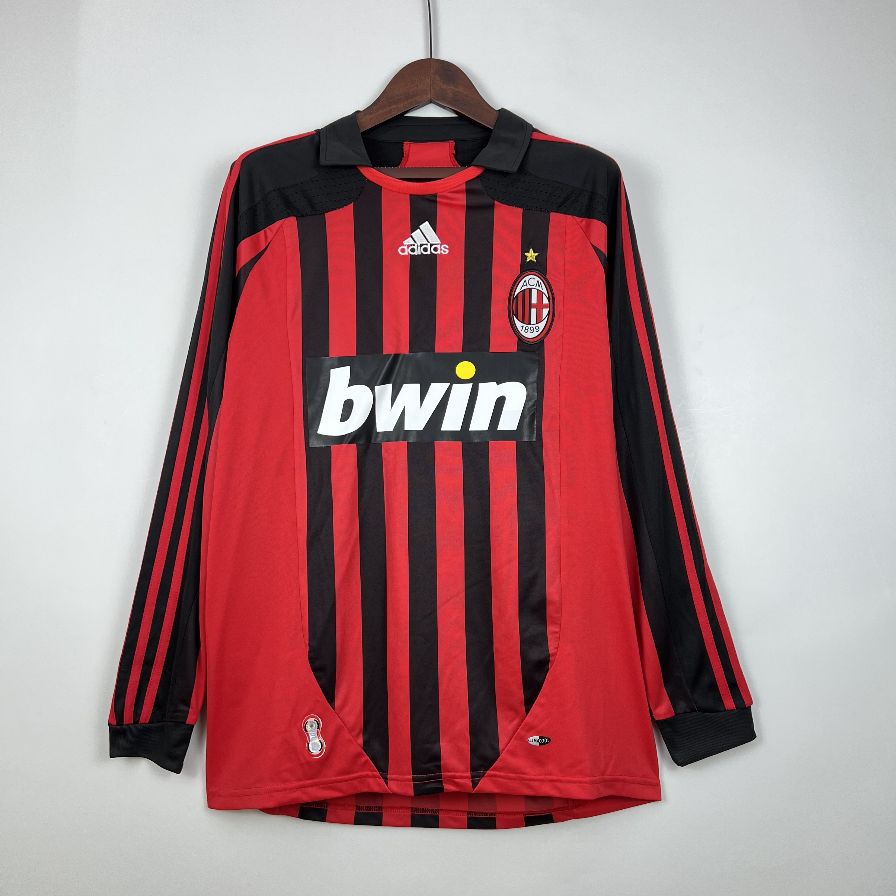 07-08 AC Milan Home Retro Long Sleeve Soccer Jerseys Yupoo