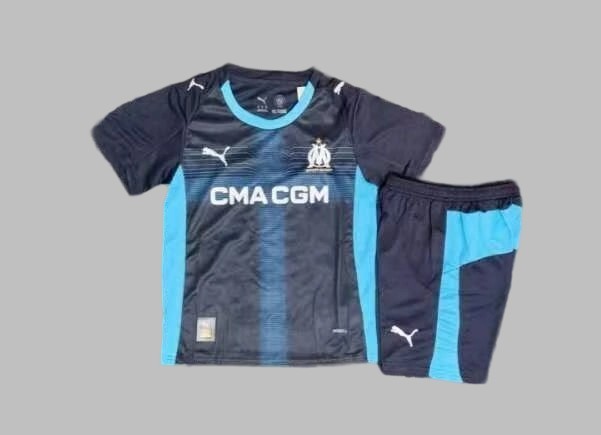 25-26 Marseille Away Kids Cheap Soccer Jerseys Yupoo