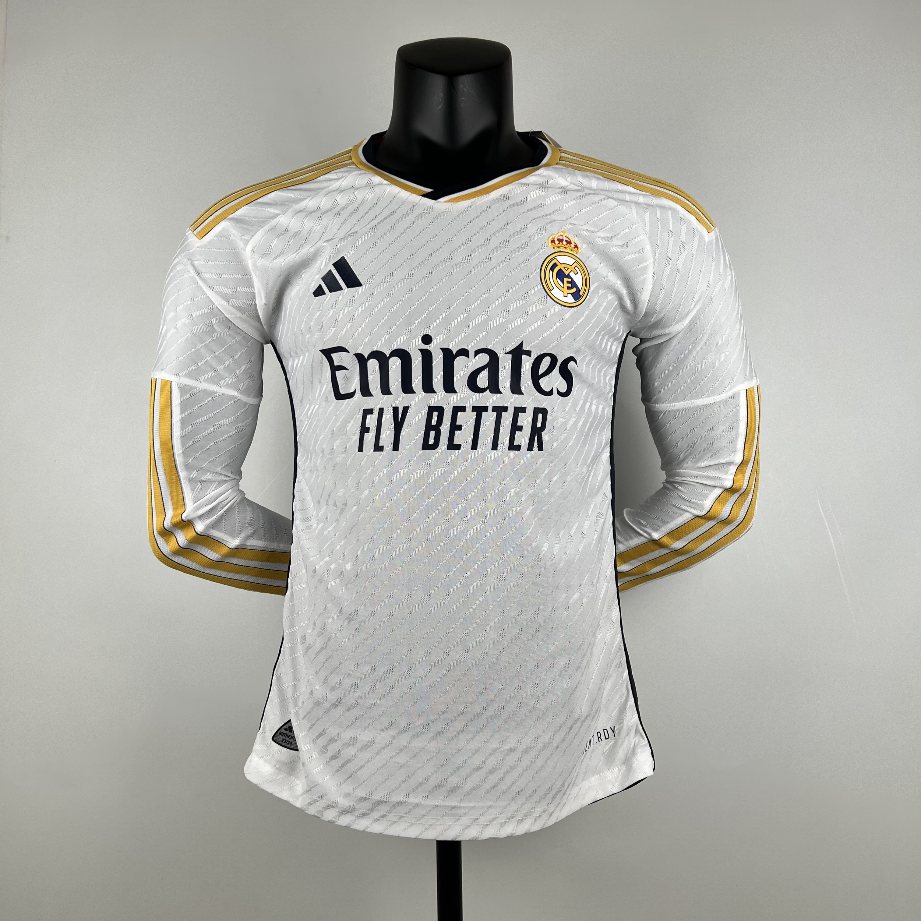 23-24 Real Madrid Home Player Version Long Sleeve Soccer Jerseys Yupoo