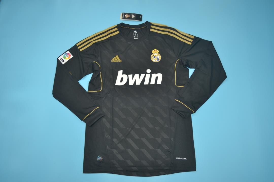 R-eal Ma-drid away black long sleeve 2012