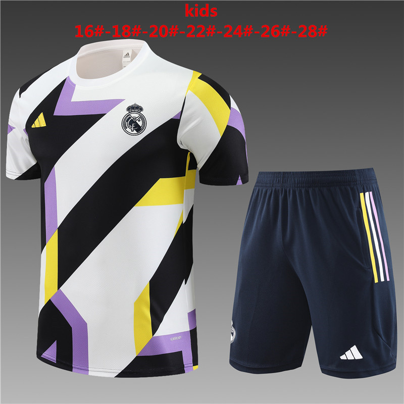 23-24 Real Madrid Kids Traning Soccer Jerseys Yupoo