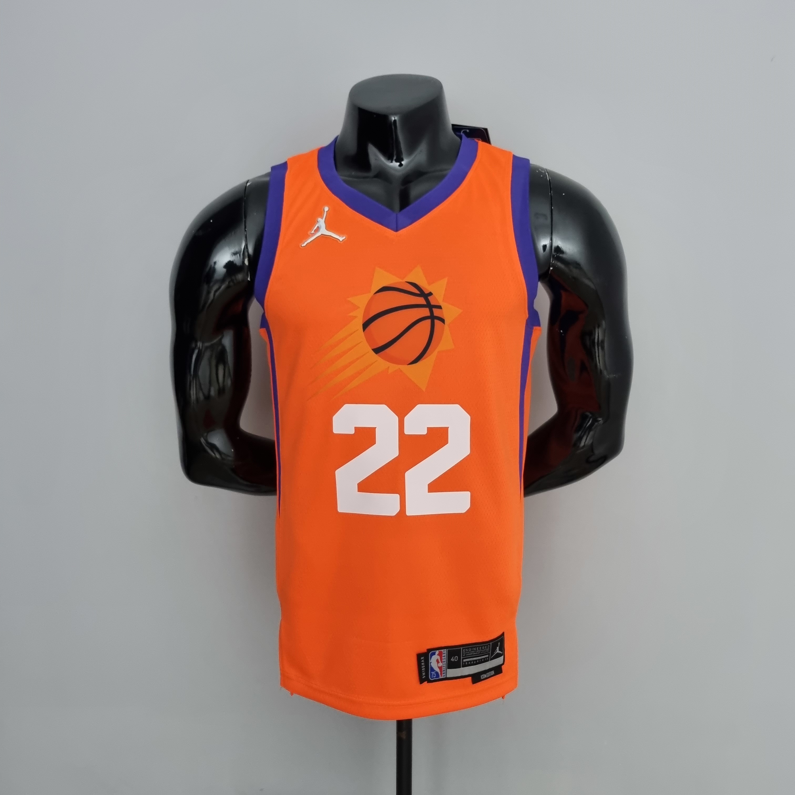 75th Anniversary AYTON#22 Phoenix Suns Jordan Theme Orange NBA Jersey S-XXL