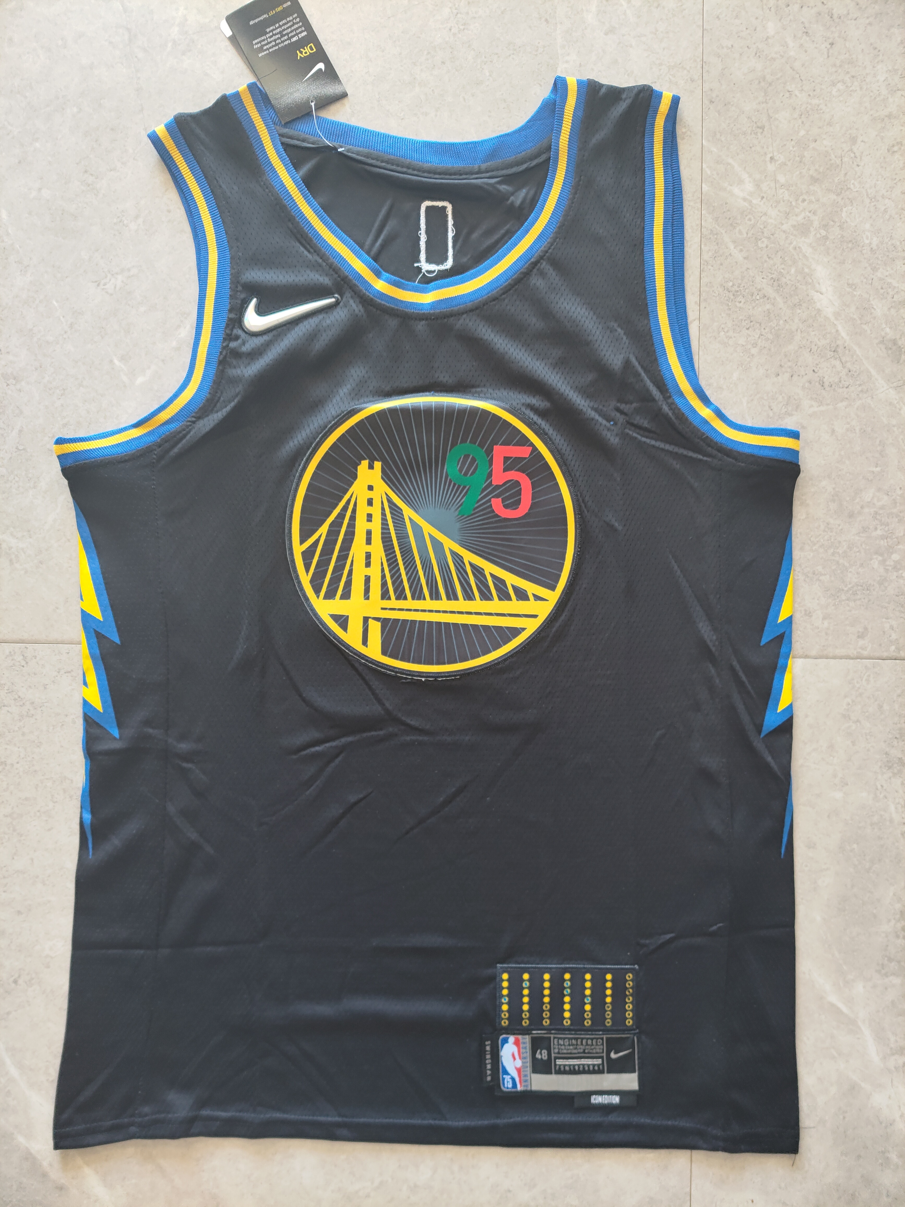 Warriors #95 75th Anniversary Embroidery
