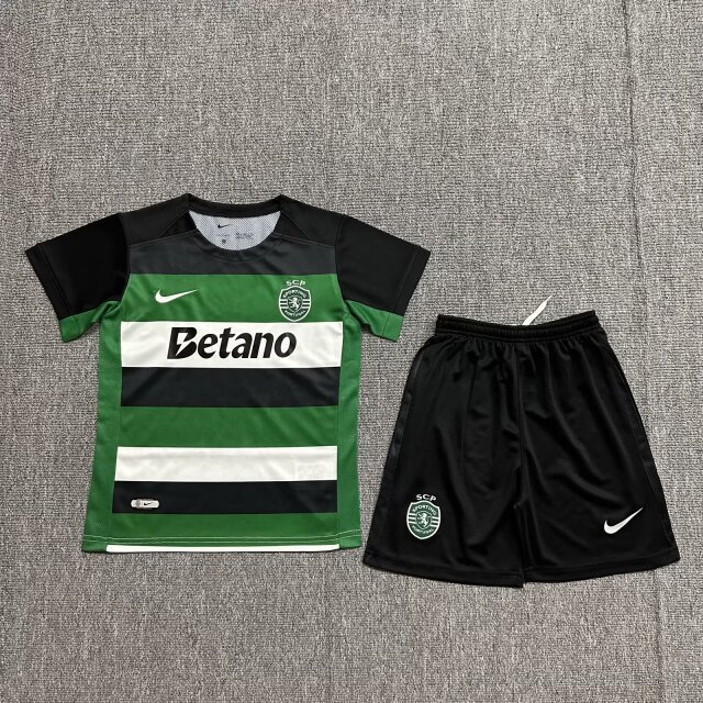 24-25 Sporting Lisbon Home Kids Soccer Jerseys Yupoo