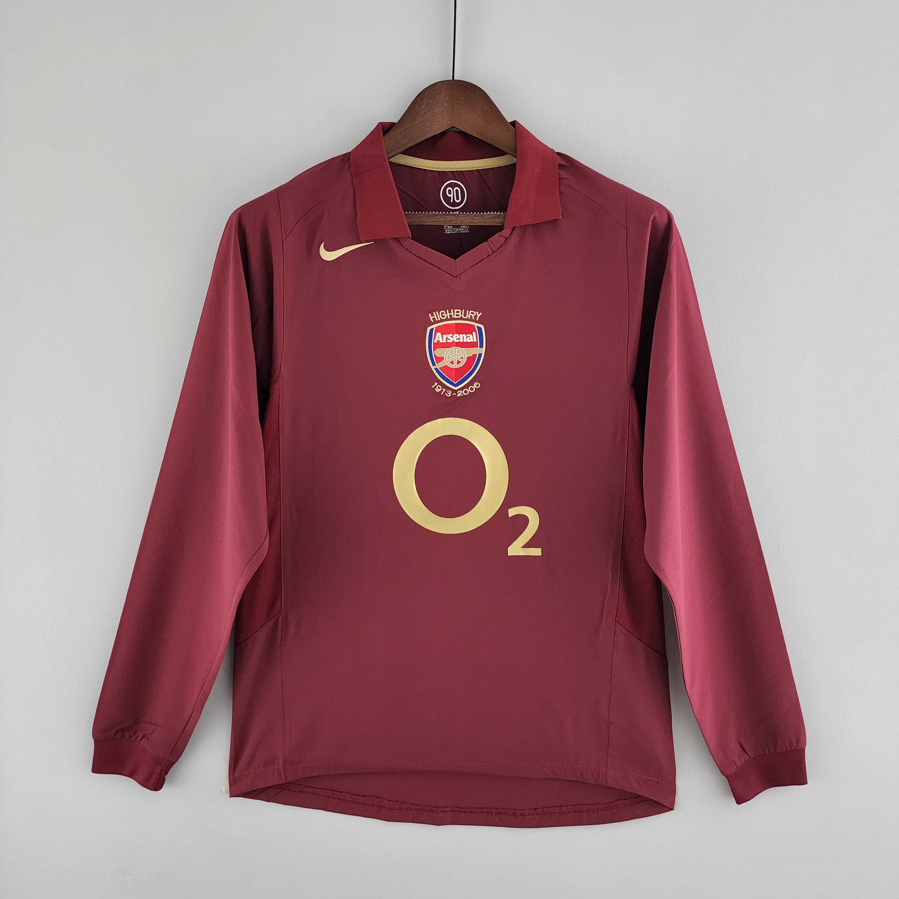 2005-06 Arsenal Home Retro Long Sleeve Soccer Jerseys Yupoo