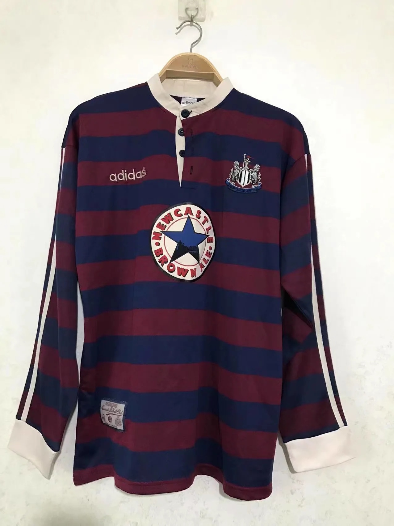 1995-97 Newcastle United Away Retro Long Sleeve Soccer Jerseys Yupoo
