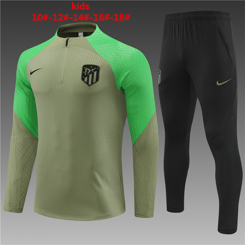 23-24 Atletico Madrid Player Kids Long Sleeve Training Suit Yupoo