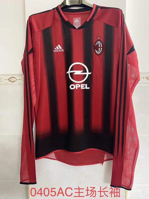 04-05 AC Milan Home Retro Long Sleeve Soccer Jerseys Yupoo