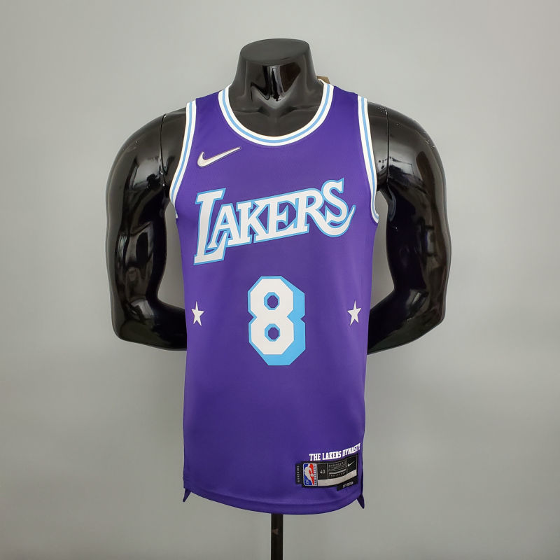 2022 75th Anniversary BRYANT#8 Lakers City Edition Purple NBA Jersey S-XXL