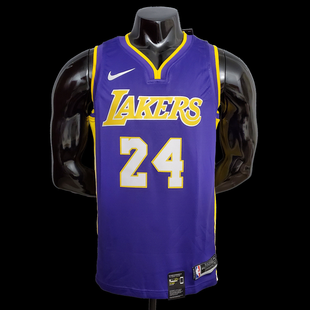 Bryant #24 Lakers purple yellow side NBA jersey SizeXS-XXL Nike connect recognition