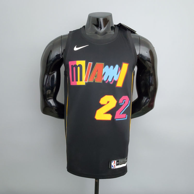 2022 Season Heat Team Butler #22 City Edition Black NBA Jersey S-XXL