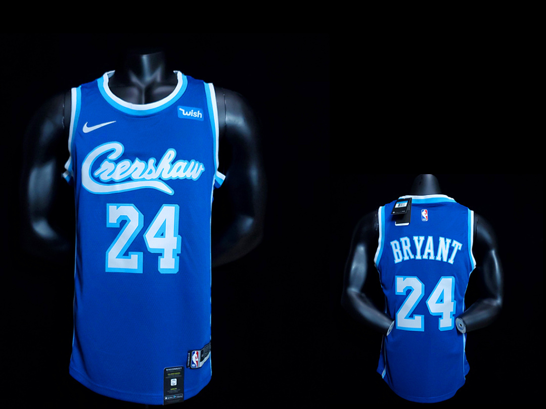new Bryant #24 Lakers blue NBA jersey Size:XS-XXL Nike connect recognition