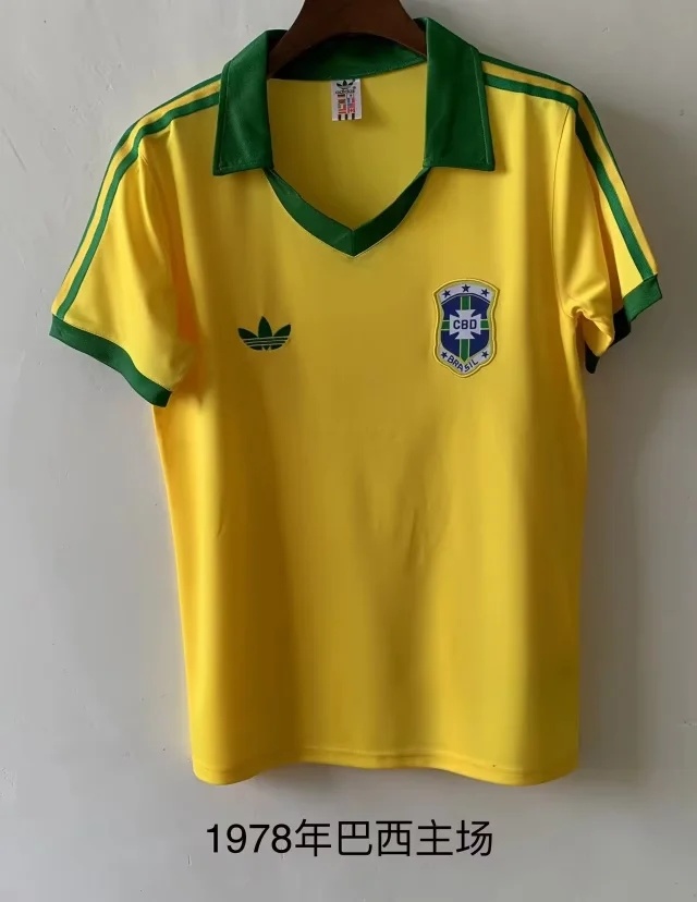 1978 Brazil Home Retro Soccer Jerseys Yupoo