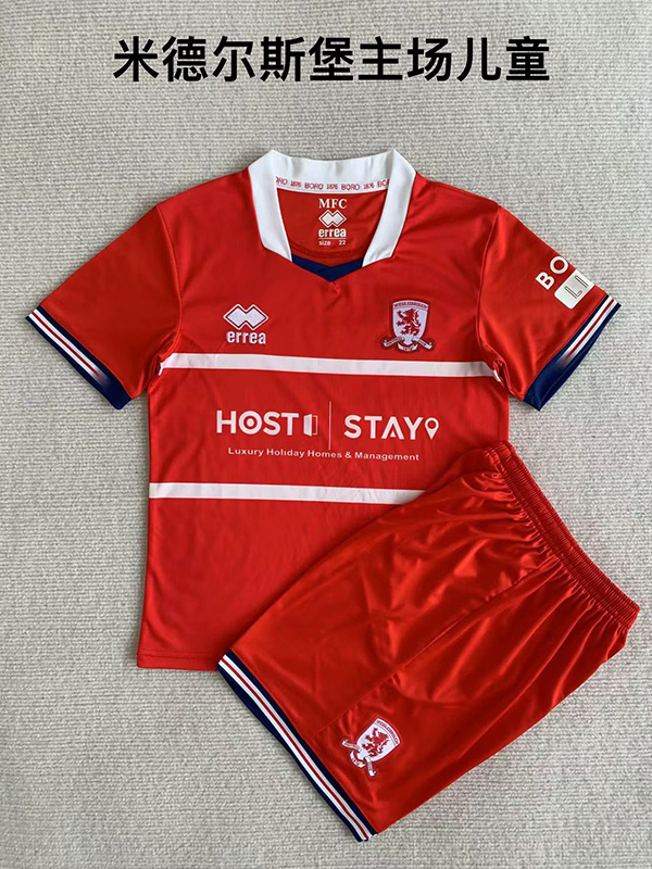 23-24 Middlesbrough Home Kids Soccer Jerseys Yupoo