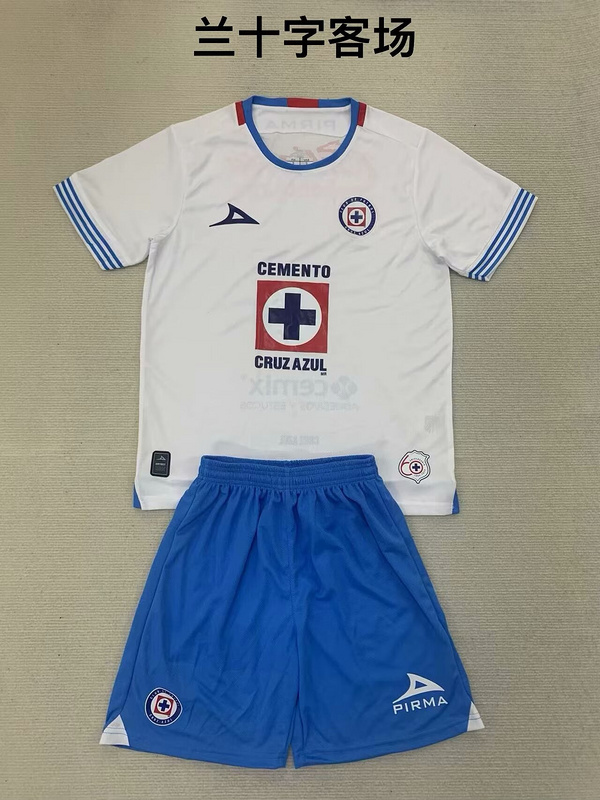 24-25 Cruz Azul Away Kids Soccer Jerseys Yupoo