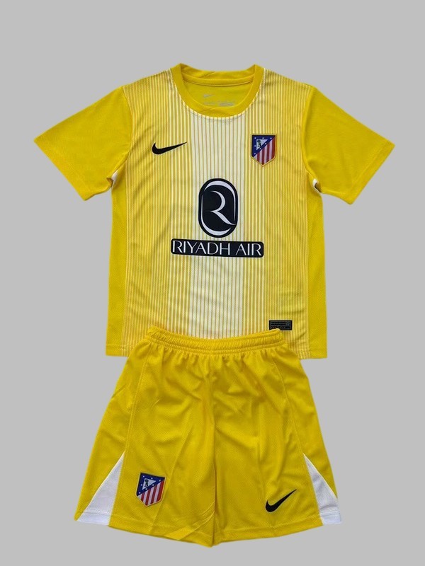 25-26 Atletico Madrid Goalkeeper Kids Cheap Soccer Jerseys Yupoo