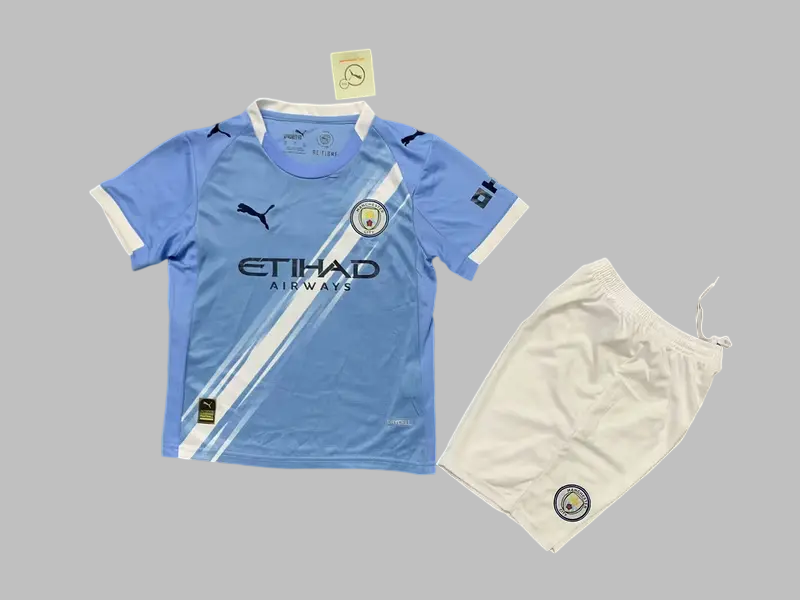 25-26 Manchester City Home Kids Cheap Soccer Jerseys Yupoo