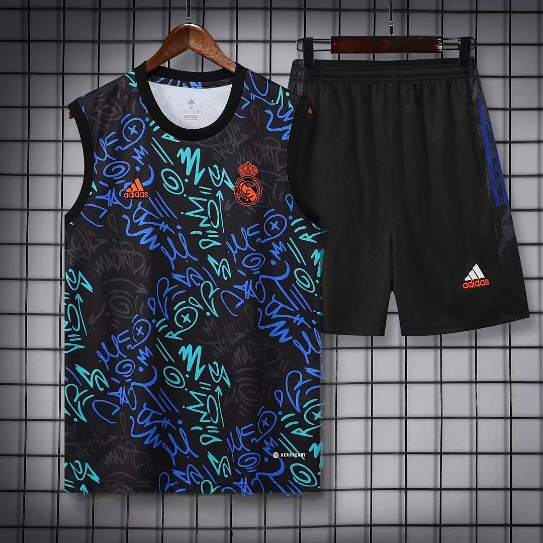 22/23 Real Madrid pattern blue pre-match training vest S-XXL