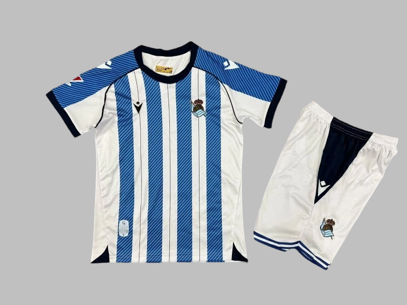 25-26 Real Sociedad Home Kids Cheap Soccer Jerseys Yupoo